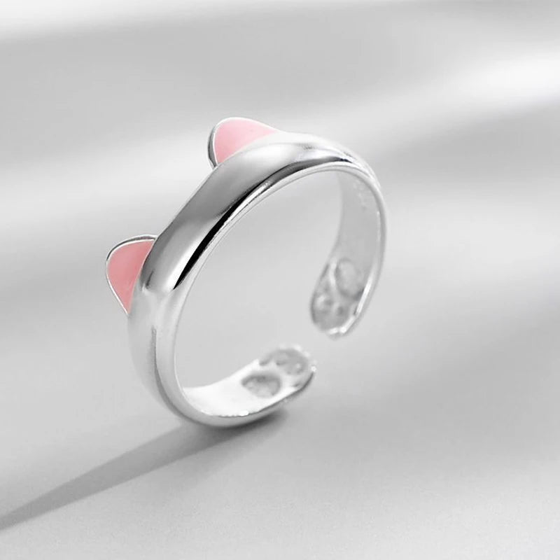 Dragon & Mouse Adjustable Open Ring for Women – Antique Silver Animal Finger Ring, Trendy Fashion Party Jewelry Giftwelry Gift