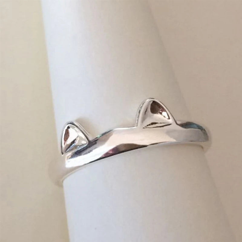 Dragon & Mouse Adjustable Open Ring for Women – Antique Silver Animal Finger Ring, Trendy Fashion Party Jewelry Giftwelry Gift