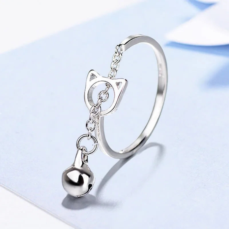 Dragon & Mouse Adjustable Open Ring for Women – Antique Silver Animal Finger Ring, Trendy Fashion Party Jewelry Giftwelry Gift